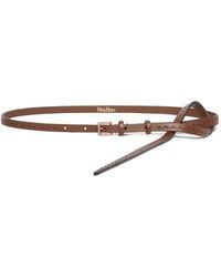 Max Mara - Leather Skinny Belt - Lyst