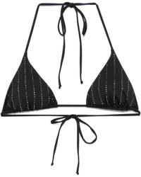 Mc2 Saint Barth - Rhinestone-Embellished Bikini Top - Lyst