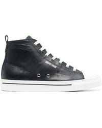 Roberto Cavalli - High-Top Leather Sneakers - Lyst