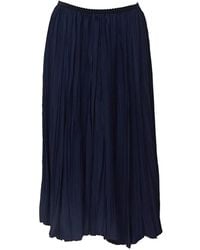 N°21 - Pleated Elasticated-Waist Midi Skirt - Lyst