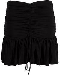 N°21 - Gathered Mini Skirt - Lyst