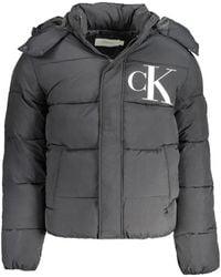 Calvin Klein - Logo-Print Hooded Quilted Jacket - Lyst