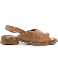 SERGIO MORETTI FIRENZE - Toe-Ring Slingback Sandals - Lyst