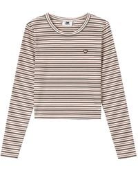 Chocoolate - Striped Heart-Patch Long-Sleeve T-Shirt - Lyst