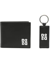 DSquared² - Leren Portemonnee Met Logo-Patroon - Lyst