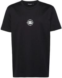 Dolce & Gabbana - Katoenen T-Shirt Met Logoprint - Lyst
