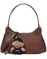 V73 - Schultertasche Mit Webmuster - Lyst