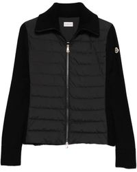 Moncler - Doudoune À Empiècements En Maille - Lyst