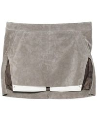 Rick Owens - Suede Side-Slit Skirt - Lyst