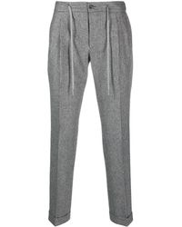 Barba Napoli - Houndstooth-pattern Tapered-leg Trousers - Lyst