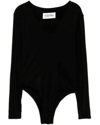 Tessitura Body Couture - V-Neck Long-Sleeve Bodysuit - Lyst