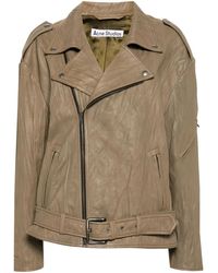 Acne Studios - Shirtjack Met Gekreukte Afwerking - Lyst
