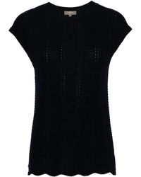 N.Peal Cashmere - Wave Stitch Top - Lyst