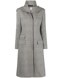 Moschino - Plaid-Check Print Coat - Lyst