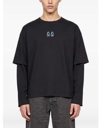 44 Label Group - T-Shirt Imprimé À Manches Superposées - Lyst