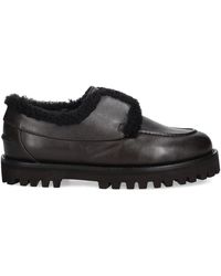 Le Silla - Shearling Lug-Sole Lace-Up Shoes - Lyst