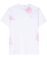 Comme des Garçons - Paint Splatter-detail Cotton T-shirt - Lyst