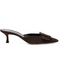 Manolo Blahnik - Maysale Buckle-Detail Mules - Lyst