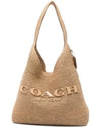 COACH - Brooklyn 39 Rafia Shoulder Bag - Lyst