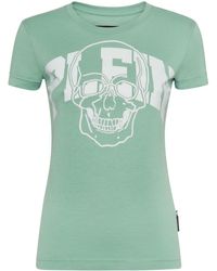 Philipp Plein - Skull-Print Cotton T-Shirt - Lyst