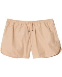 Burberry - Logo-Plaque Elasticated Waistband Shorts - Lyst