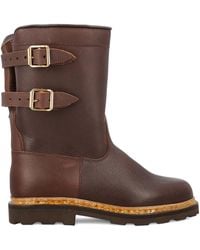 Paraboot - Sanglier Double-Buckle Leather Boots - Lyst