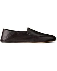 Calvin Klein - Square-Toe Leather Boat Shoes - Lyst