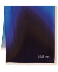 Mulberry - Soft Wave Logo-print Scarf - Lyst