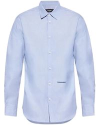 DSquared² - Overhemd Met Geborduurd Logo - Lyst