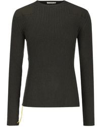 Fendi - Ribbed-Knit Shoulder-Patch Sweater - Lyst