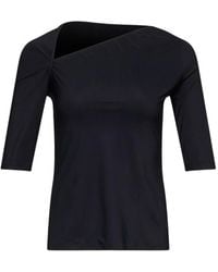 MM6 by Maison Margiela - Asymmetric Jersey Top - Lyst