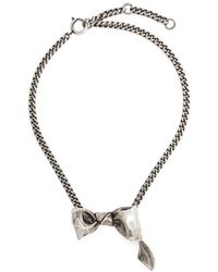 Acne Studios - Bow-pendant Chain-link Necklace - Lyst