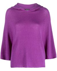 Fabiana Filippi - Three-Quarter Sleeved Hooded Jumper - Lyst