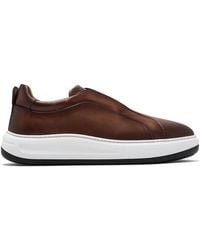 Magnanni - Casaro Leather Slip-On Sneakers - Lyst