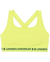 Under Armour - Logo-Tape Cross-Back Sports Bra - Lyst