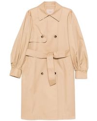 Twinset - Double-Breasted Belted Coat - Lyst