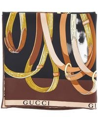 Gucci - Seidenschal Mit Gürtel-Print - Lyst