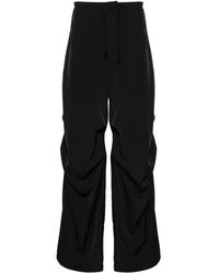MM6 by Maison Martin Margiela - Gathered-Detail Drawstring Wide Trousers - Lyst