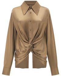 Oude Waag - Knotted Draped Shirt - Lyst