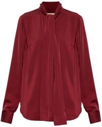MICHAEL Michael Kors - Pussy-Bow Button-Up Shirt - Lyst