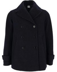 Aspesi - Double-Breasted Virgin Wool Jacket - Lyst