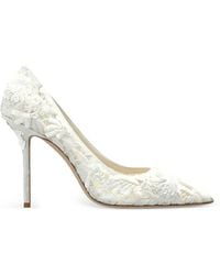 Jimmy Choo - Love 100 Floral-Appliqué Pumps - Lyst