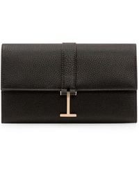 Tom Ford - Pochette Grain Leather Wallet On Strap - Lyst