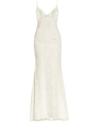 Self-Portrait - Lace Embroidered Maxi Dress - Lyst