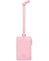 Courreges - Zip Leather Cardholder - Lyst