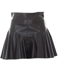 Aniye By - Caly Faux-Leather Flared Mini Shorts - Lyst