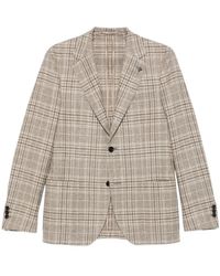 Lardini - Blazer A Quadri Con Due Bottoni - Lyst