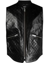 MISBHV - Monogram-Embossed Leather Vest - Lyst