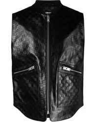 MISBHV - Monogram-Embossed Leather Vest - Lyst