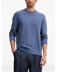 Benetton - Logo Round-Neck Jumper - Lyst